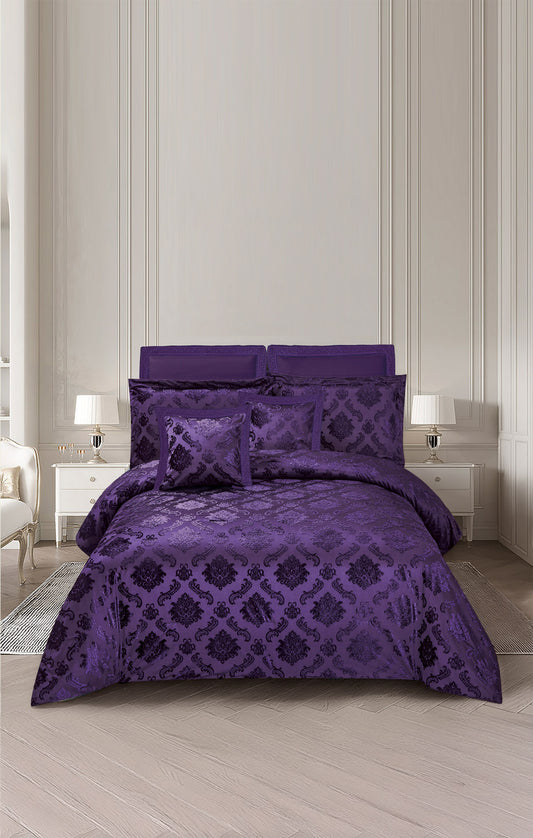 Purple Plum Chenille Comforter Set