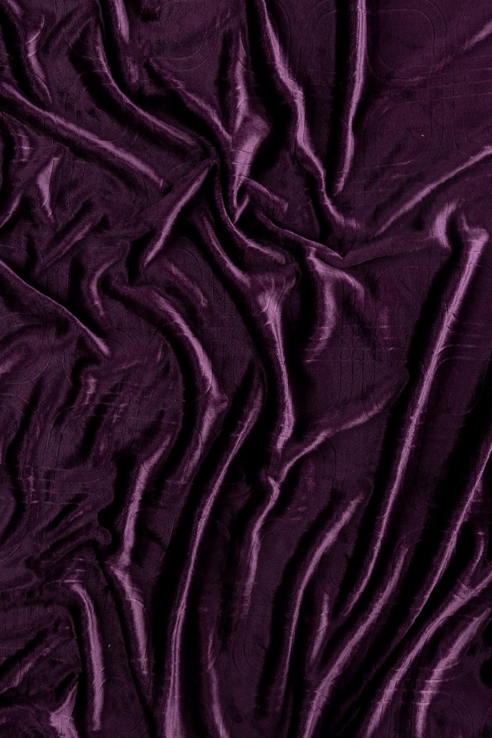 Plum Embossed Single Ply Fleece Throw
