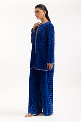 Polka Dots Velvet Co-Ord Set IPST-55167