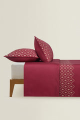 Pomegranate T-400 Embroidered Quilt Cover Set