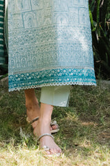 3 Piece Embroidered Lawn Suit with Printed Chiffon Dupatta BM-62003