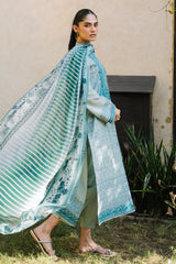 3 Piece Embroidered Lawn Suit with Printed Chiffon Dupatta BM-62003