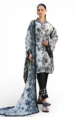 3 Piece Embroidered Printed Lawn Suit with Printed Chiffon Dupatta PR-62002