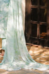 3 Piece Embroidered Printed Lawn Suit with Printed Chiffon Dupatta PR-62003