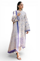 3 Piece Embroidered Printed Lawn Suit with Printed Chiffon Dupatta PR-62005