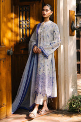 3 Piece Embroidered Printed Lawn Suit with Printed Chiffon Dupatta PR-62005
