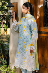 3 Piece Embroidered Printed Lawn Suit with Printed Chiffon Dupatta BM-62009