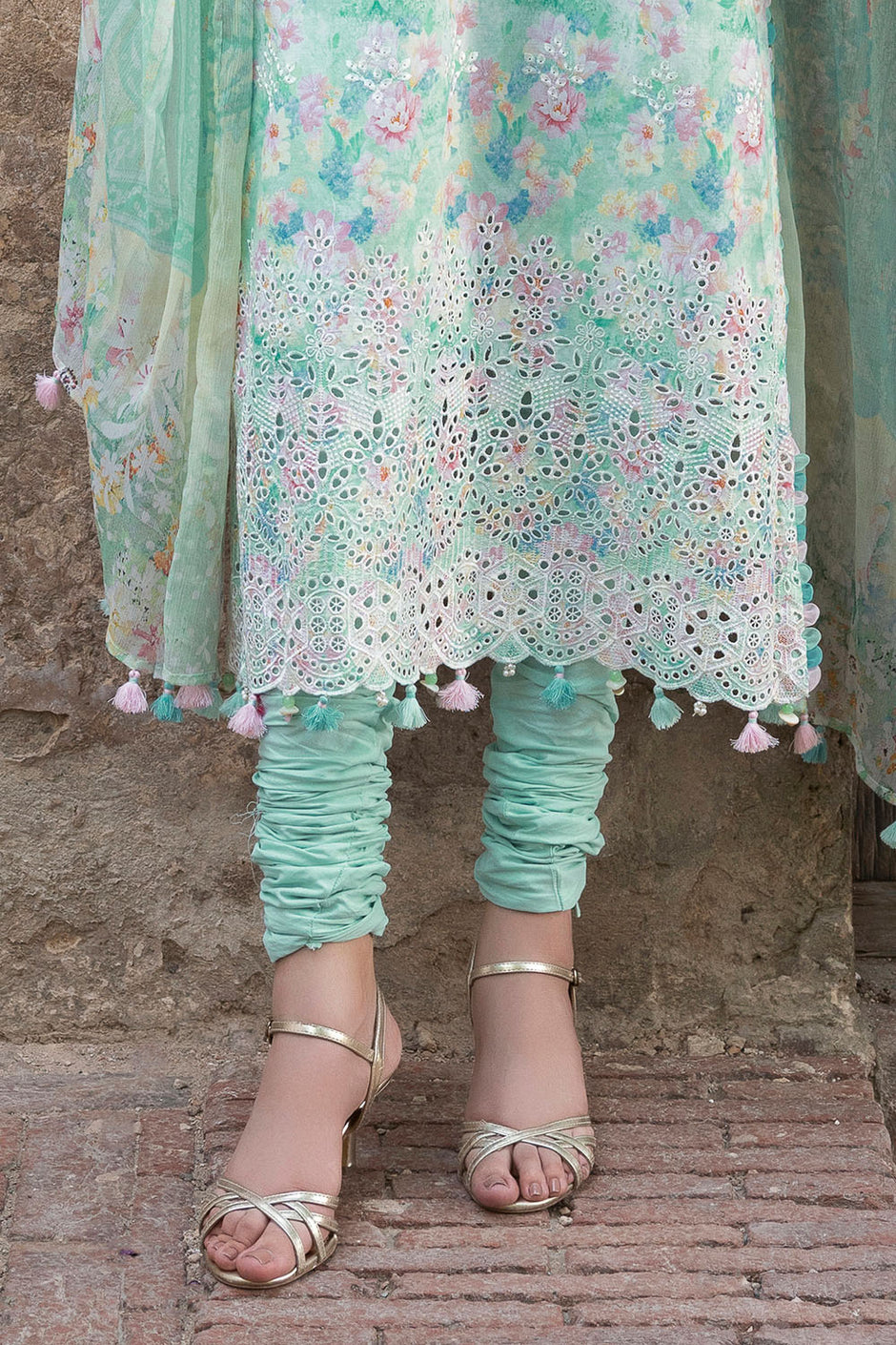 3 Piece Embroidered Printed Lawn Suit with Printed Chiffon Dupatta