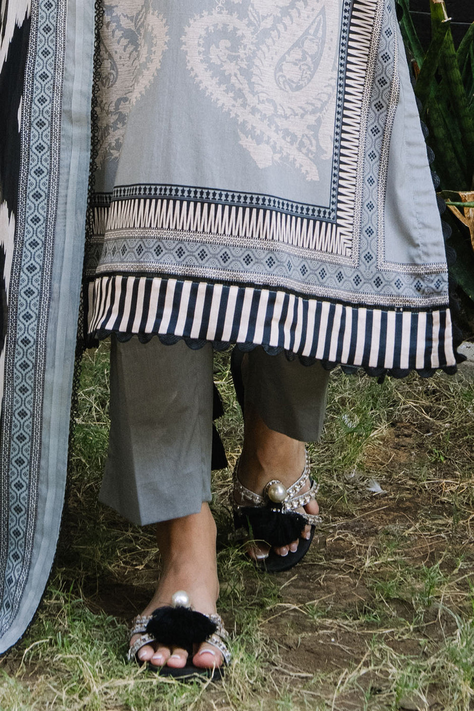 3 Piece Printed Lawn Suit with Printed Chiffon Dupatta