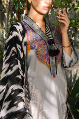 3 Piece Printed Lawn Suit with Printed Chiffon Dupatta BM-52047