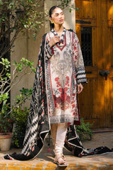 3 Piece Printed Lawn Suit with Printed Chiffon Dupatta BM-62002