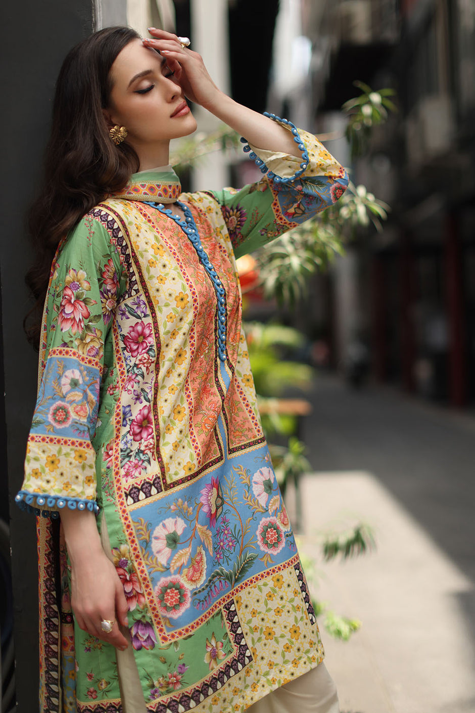 3 Piece Printed Lawn Suit with Printed Chiffon Dupatta