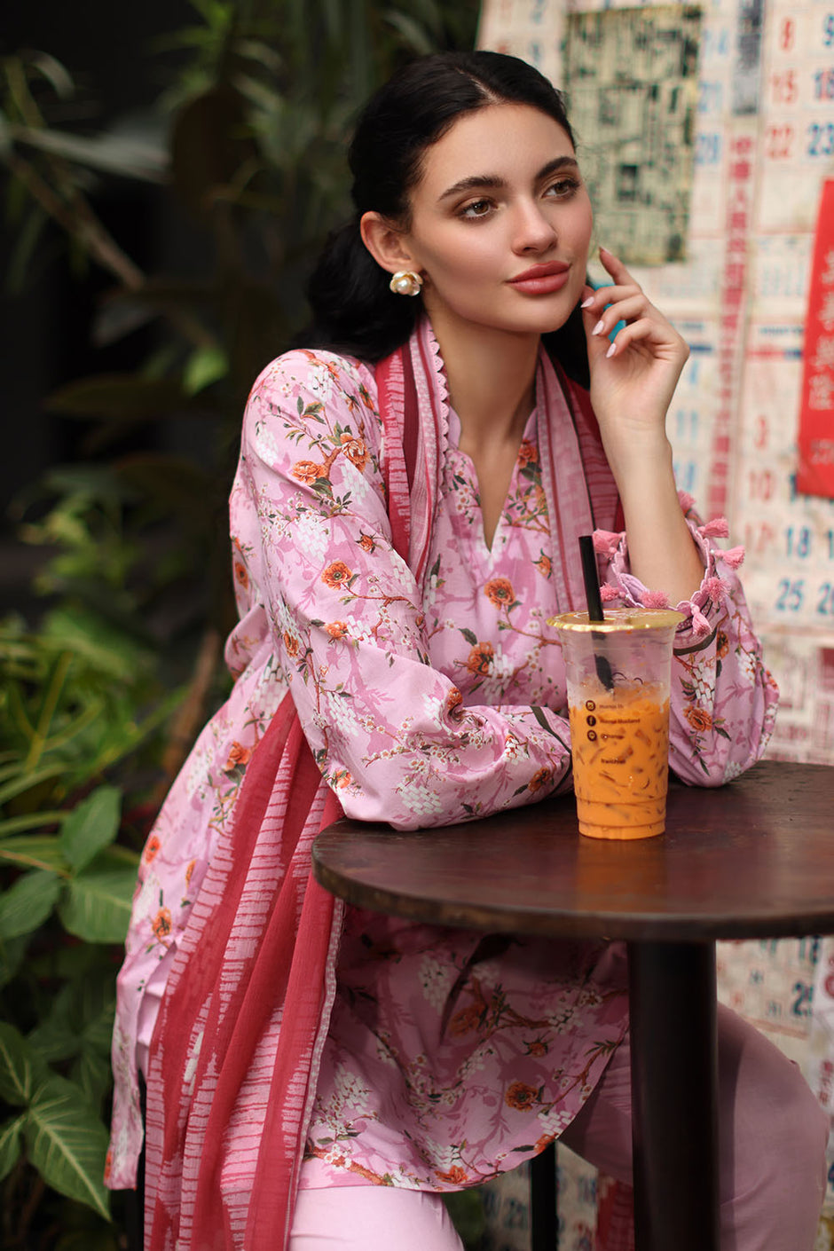 3 Piece Printed Lawn Suit with Printed Chiffon Dupatta