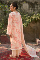 3 Piece Embroidered Printed Lawn Suit with Printed Chiffon Dupatta BM-62022