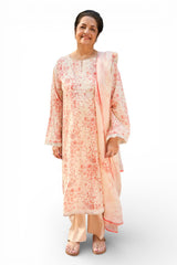 3 Piece Embroidered Printed Lawn Suit with Printed Chiffon Dupatta BM-62022