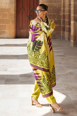 3 Piece Printed Corduroy Suit with Dupatta CD-52004