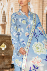 3 Piece Printed Corduroy Suit with Dupatta CD-52005