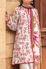 3 Piece Printed Corduroy Suit with Dupatta CD-52006