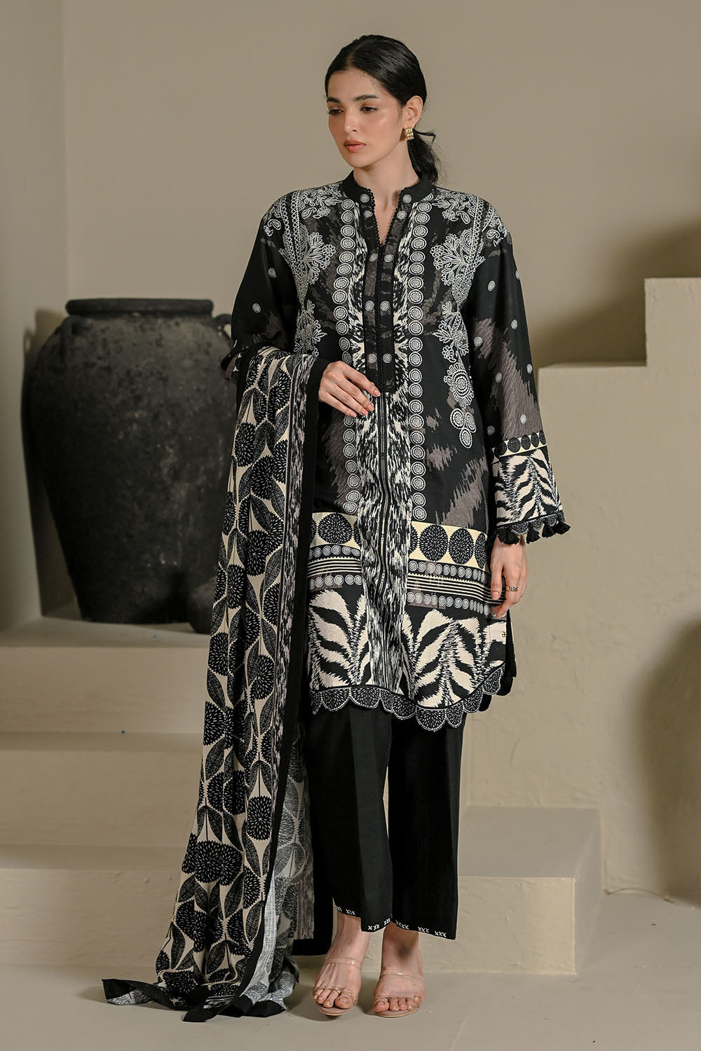 3 Piece Printed Corduroy Suit