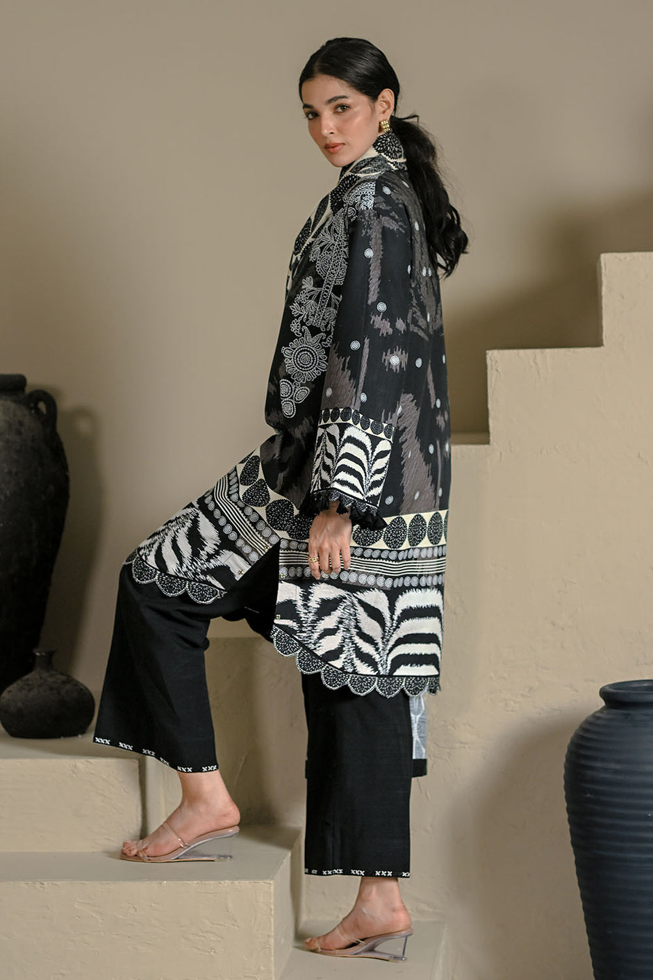 3 Piece Printed Corduroy Suit