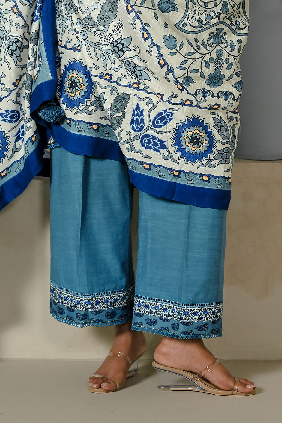 3 Piece Printed Corduroy Suit