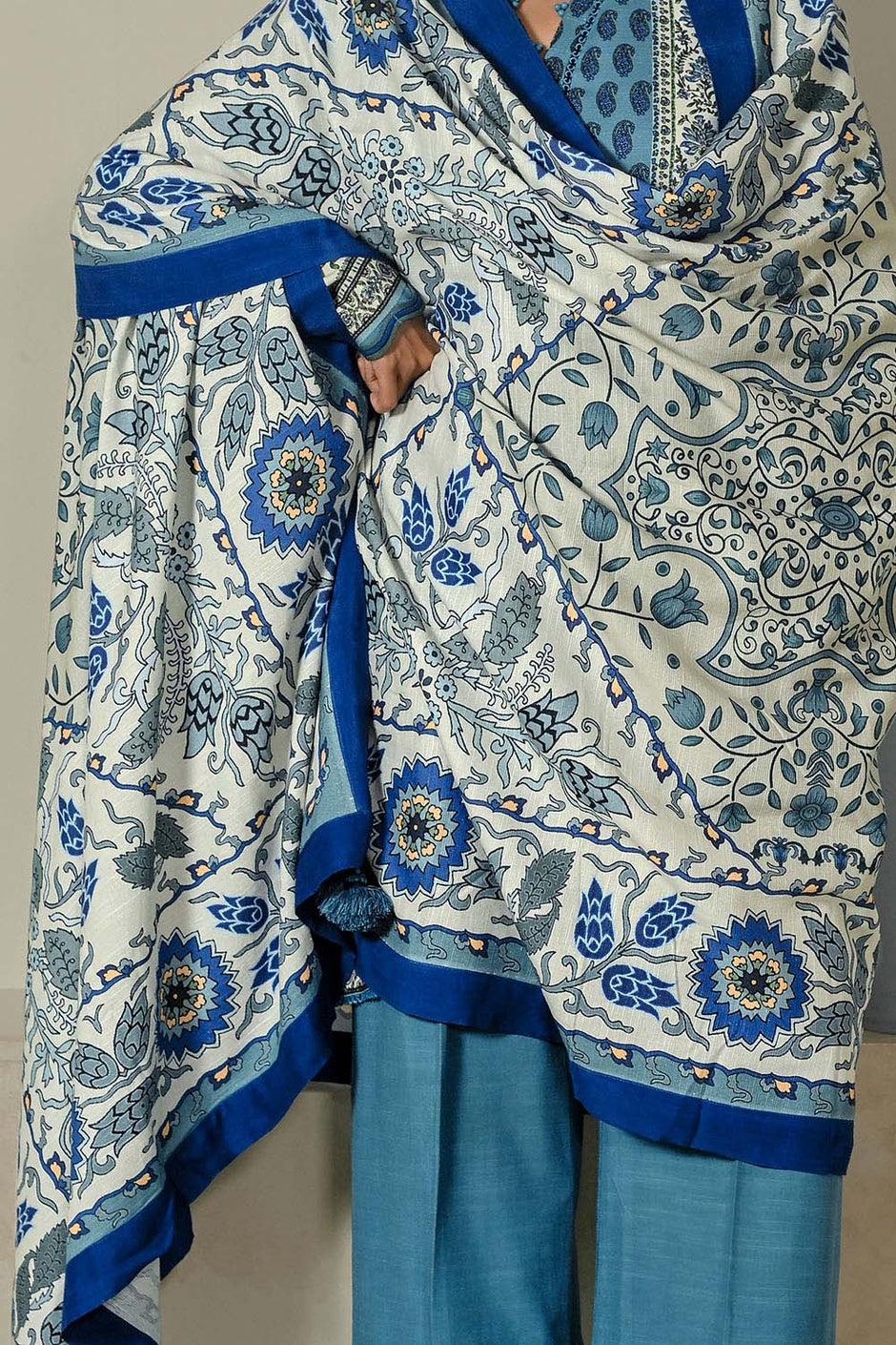 3 Piece Printed Corduroy Suit