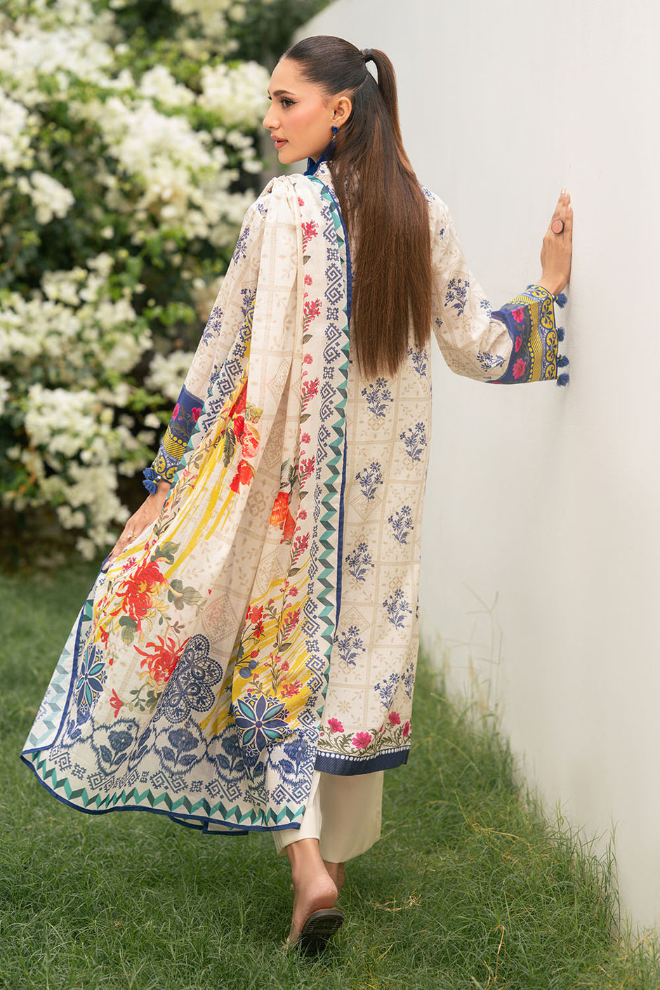 3 Piece Printed Cotton Suit