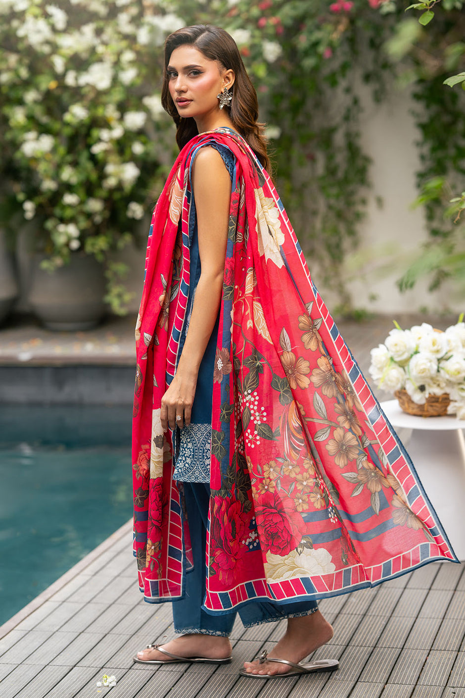 3 Piece Printed Cotton Suit