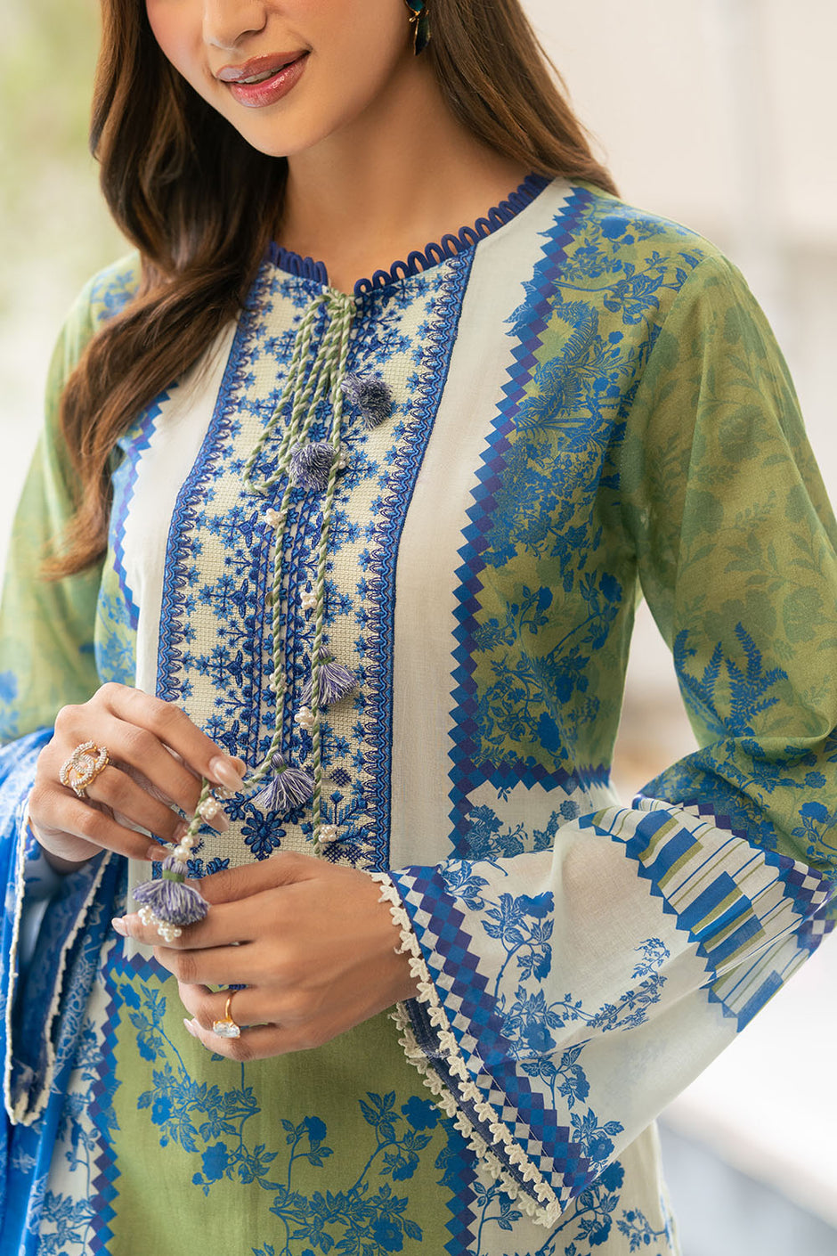 3 Piece Printed Cotton Suit