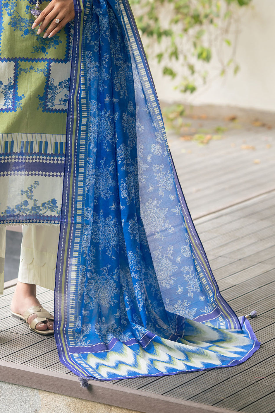 3 Piece Printed Cotton Suit