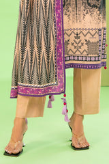 3 Piece Printed Cotton Linen Suit with Dupatta WNS-52027