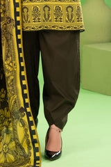 3 Piece Printed Cotton Linen Suit with Dupatta WNS-52032