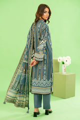 3 Piece Printed Cotton Linen Suit with Dupatta WNS-52047