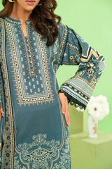 3 Piece Printed Cotton Linen Suit with Dupatta WNS-52047