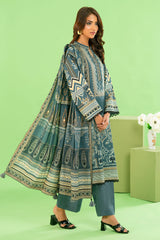 3 Piece Printed Cotton Linen Suit with Dupatta WNS-52047