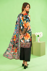 3 Piece Printed Cotton Linen Suit with Dupatta WNS-52048