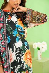 3 Piece Printed Cotton Linen Suit with Dupatta WNS-52048