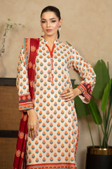3 Piece Printed Cotton Linen Suit with Dupatta WNS-52052
