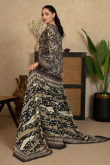 3 Piece Printed Cotton Linen Suit with Dupatta WNS-52053