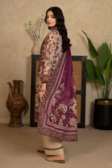 3 Piece Printed Cotton Linen Suit with Dupatta WNS-52055