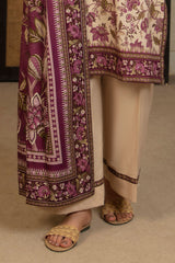 3 Piece Printed Cotton Linen Suit with Dupatta WNS-52055