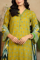 3 Piece Printed Cotton Linen Suit with Dupatta WNS-52056