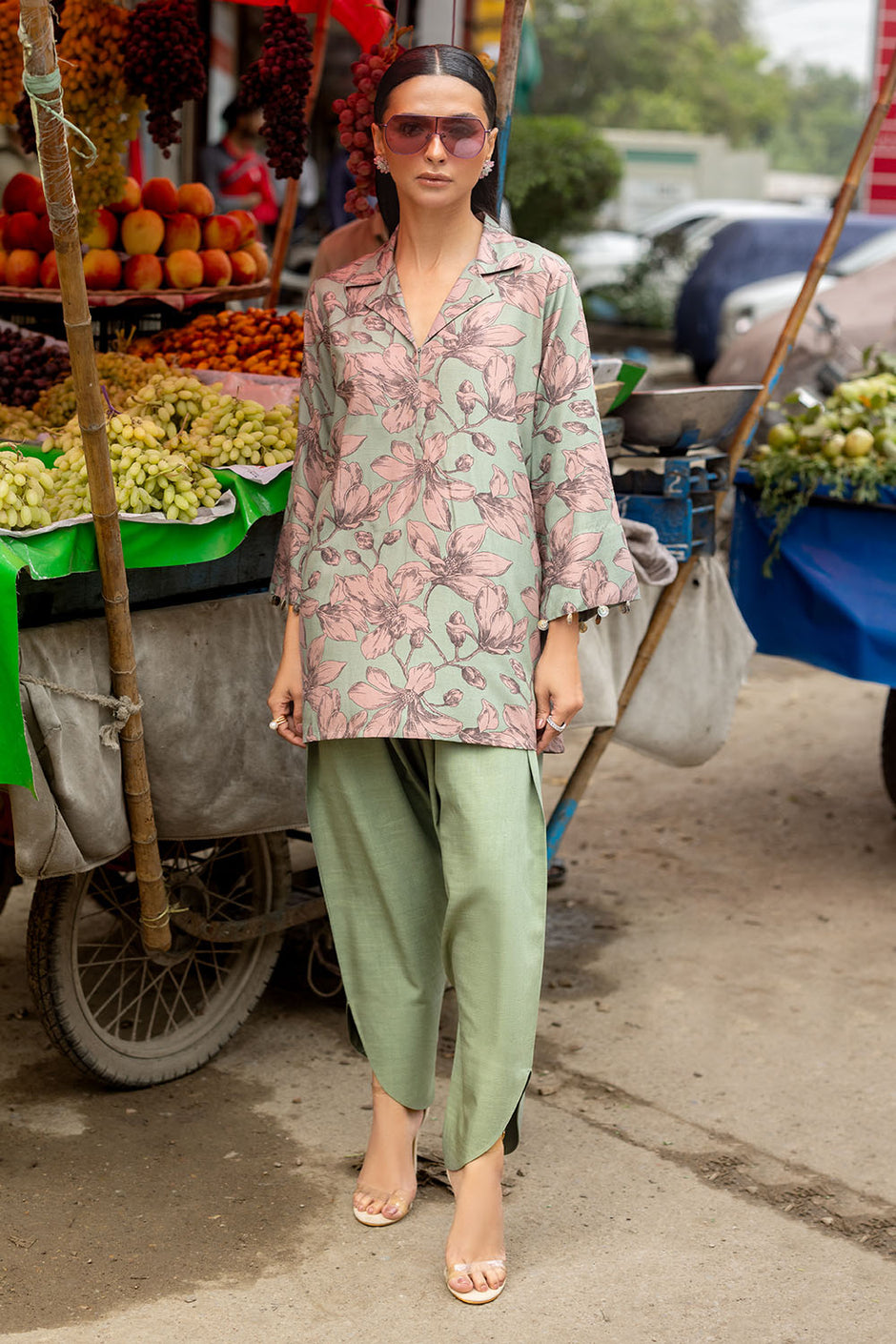 2 Piece Printed Cotton Linen Khaddar Suit