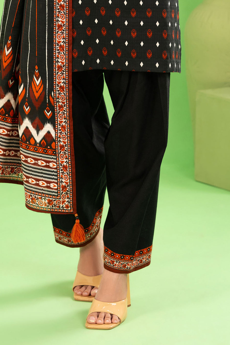 3 Piece Printed Khaddar Suit with Dupatta
