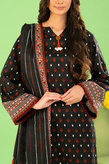 3 Piece Printed Khaddar Suit with Dupatta WNS-52040