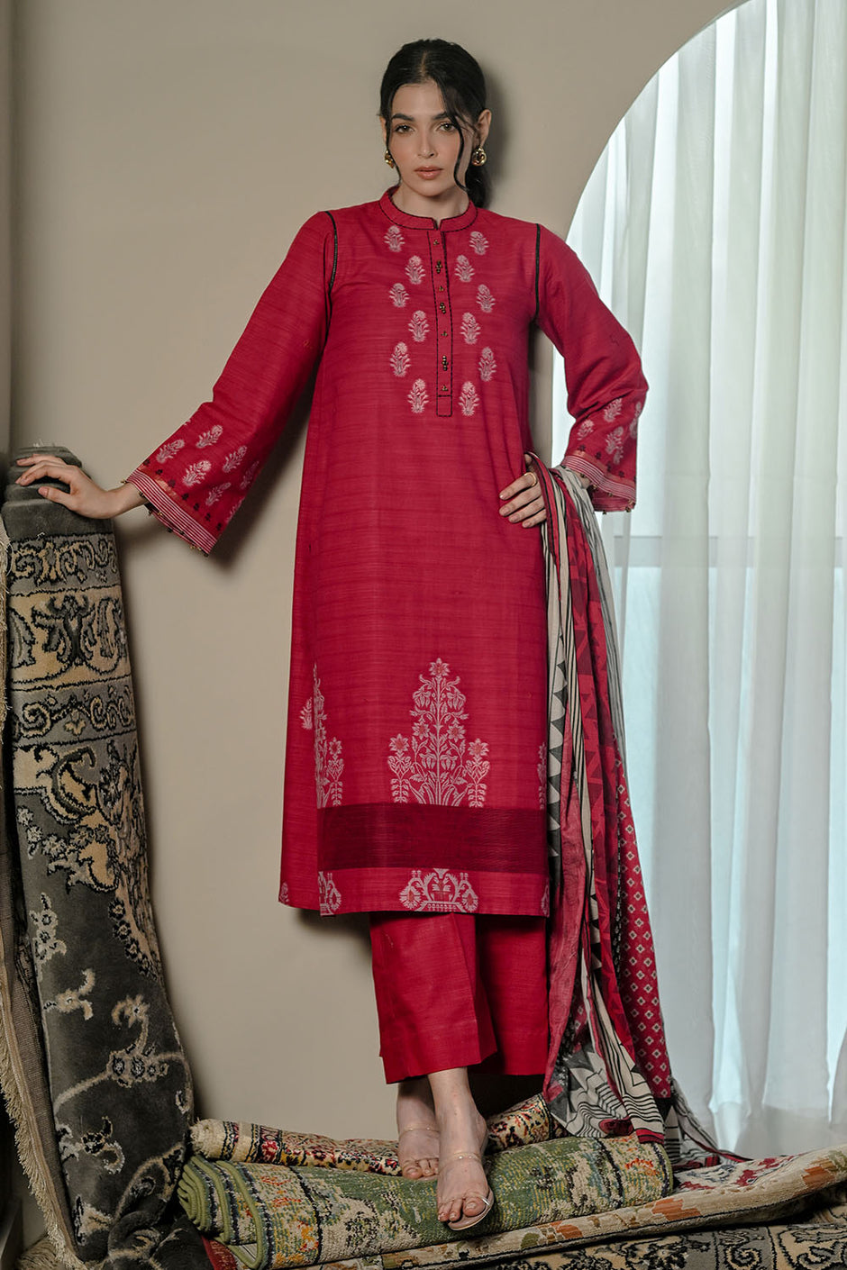 3 Piece Jacquard Suit