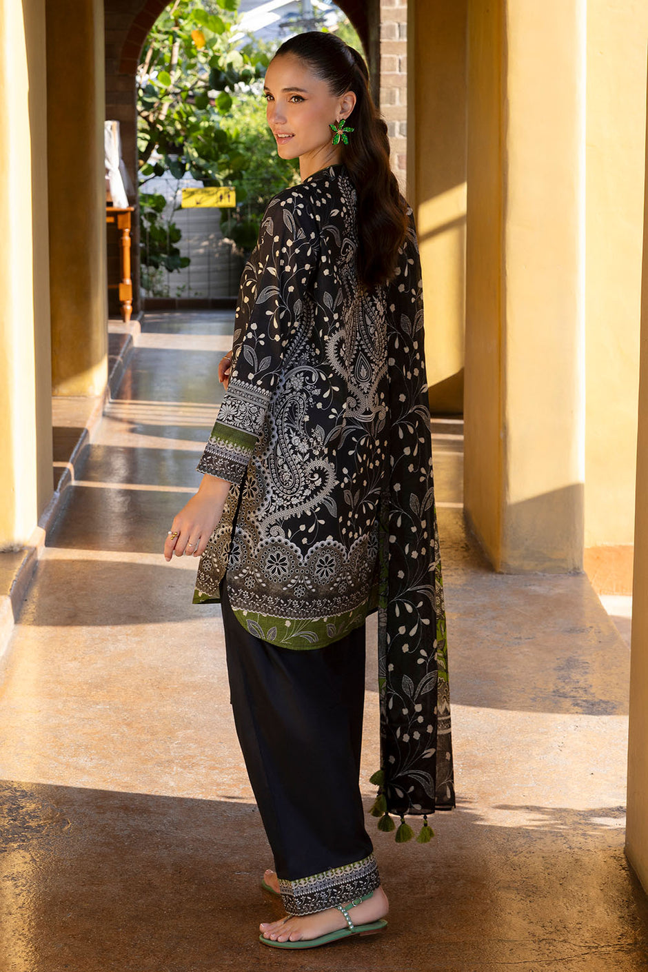 3 Piece Printed Cambric Suit with Lawn Dupatta