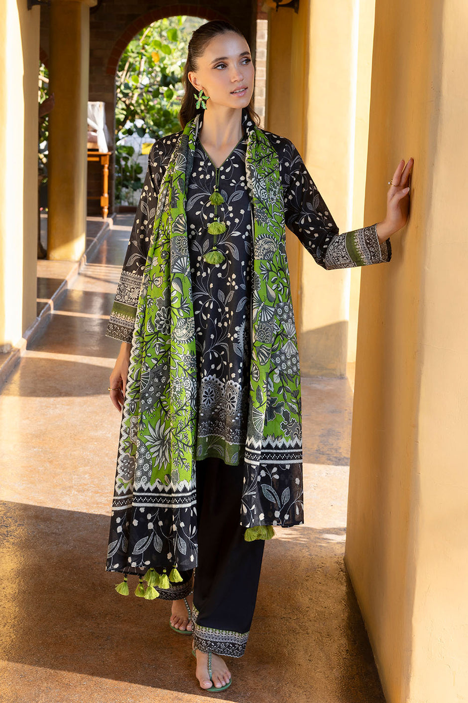 3 Piece Printed Cambric Suit with Lawn Dupatta
