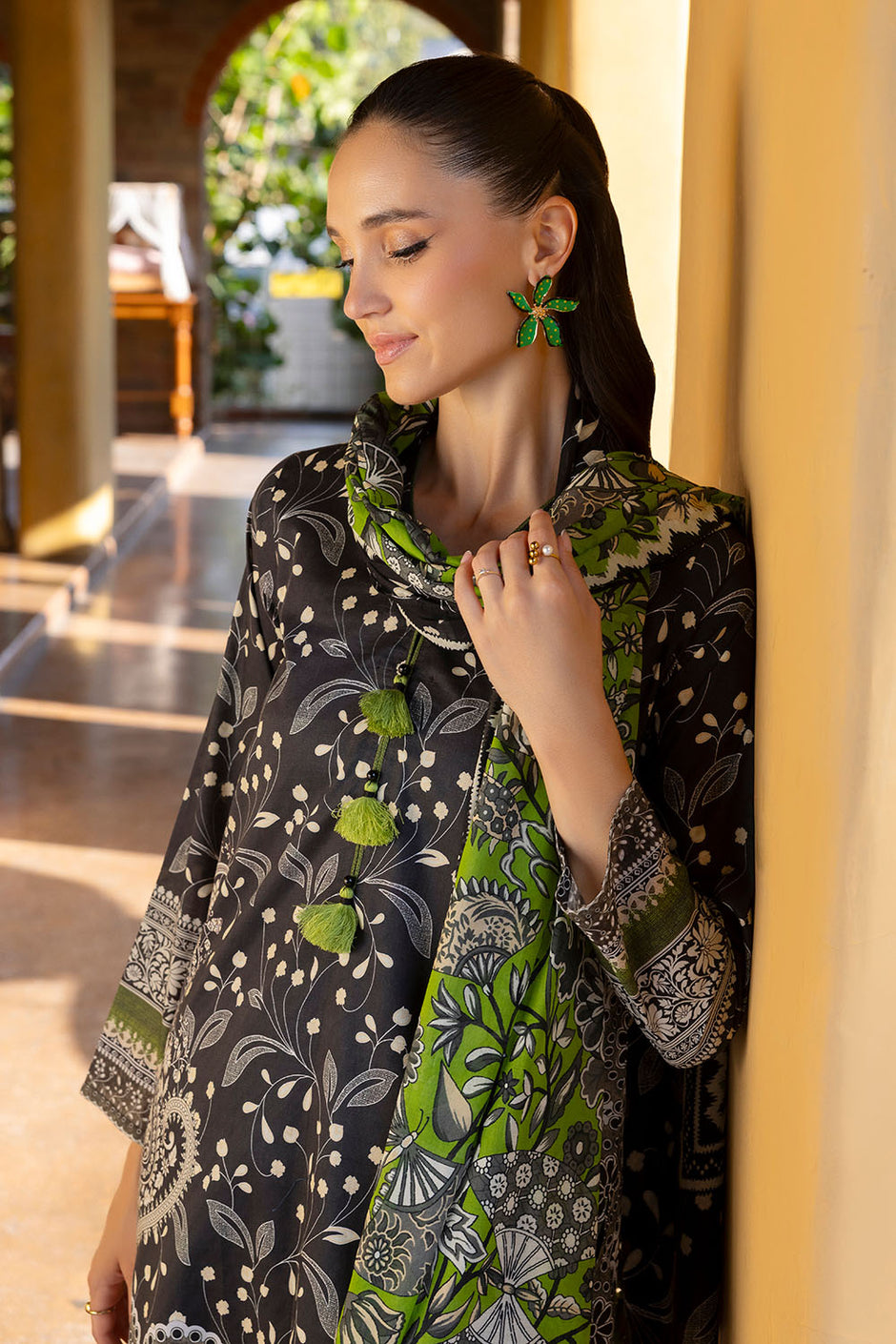 3 Piece Printed Cambric Suit with Lawn Dupatta