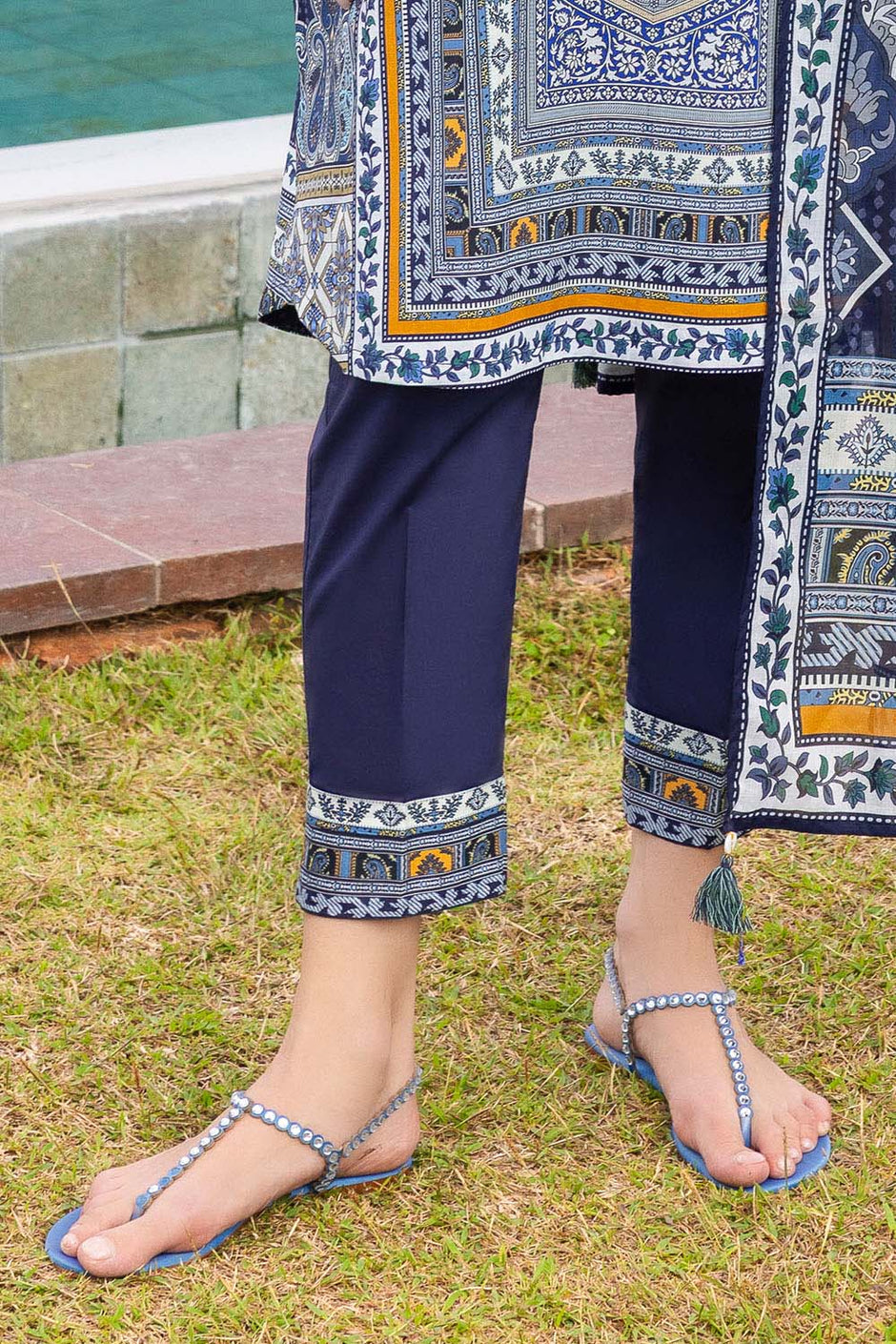 3 Piece Printed Cambric Suit with Lawn Dupatta